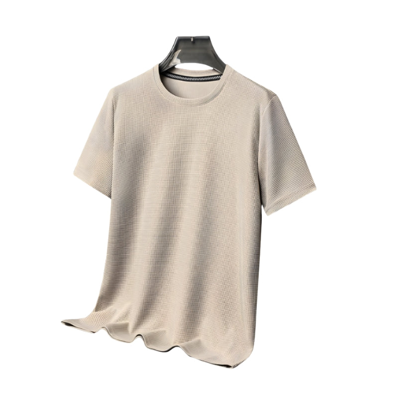 Owen – Tricou cu mâneci scurte și model de tip waffle respirabil