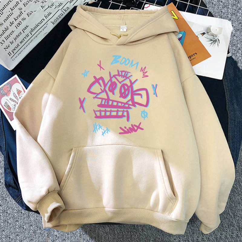 UrbanCore - Sweat à capuche à manches longues avec motif imprimé
