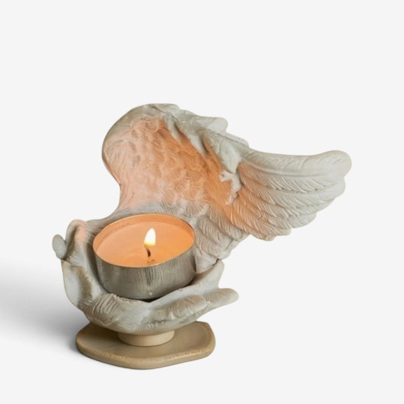 AngelGlow - Angel Wing Resin Candle Holder