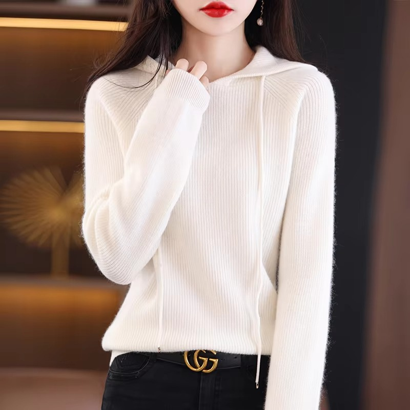 Sadie - Cardigan a maniche lunghe con cappuccio regolabile