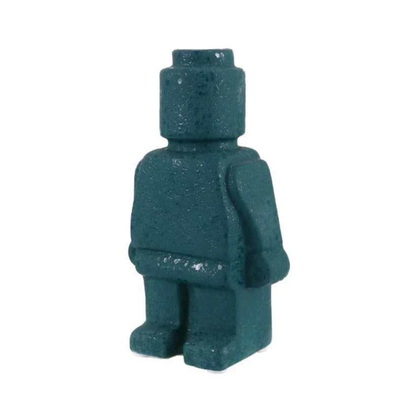 FormaBloom – Vaso decorativo moderno con forma minimalista in stile Lego per bouquet secchi