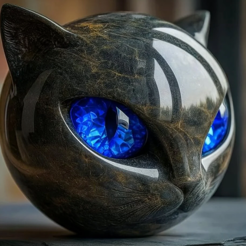 CatAura - Mini scultura portatile di gatto con design decorativo