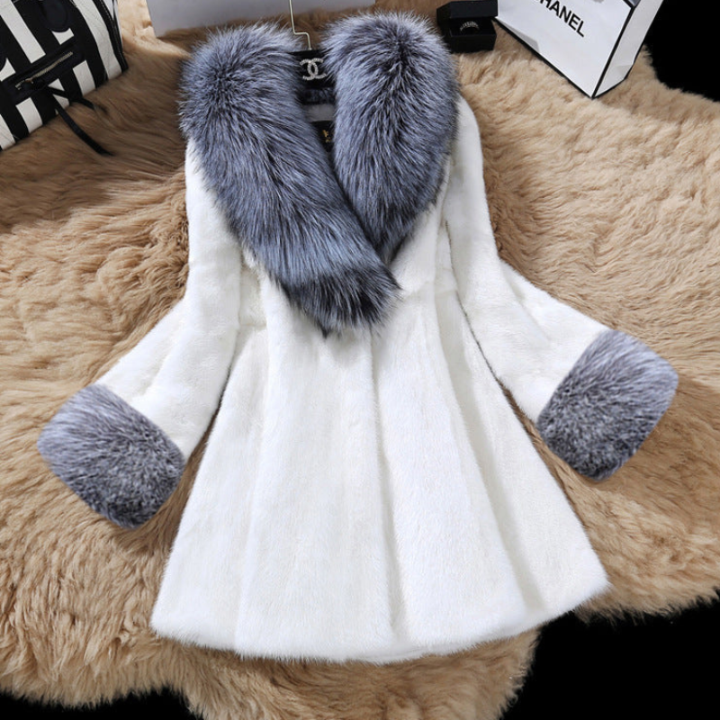 Michelle - Cappotto a maniche lunghe con linea a trapezio e scollo a V