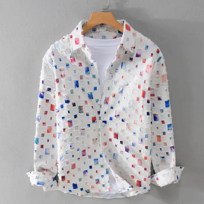 Mark – Shirt with Long Sleeves, Button Closure, and Turned-Down Collar