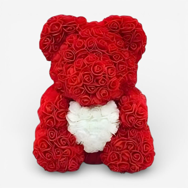 Regalo per la Festa della Mamma | Orsetto di Rose con Cuore sul Davanti