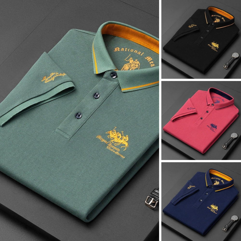 Raffaele – Tricou polo elegant cu mâneci scurte și design clasic cu nasturi