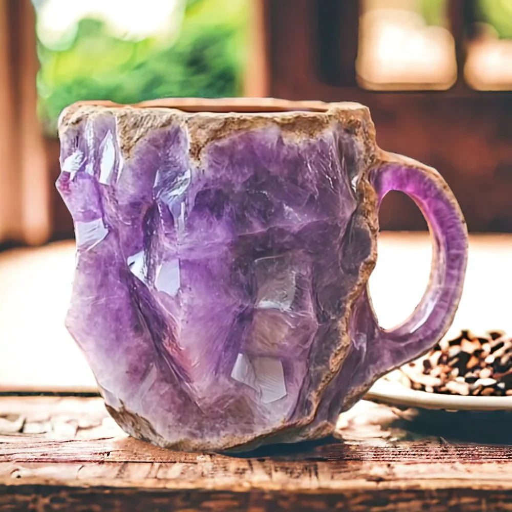 StoneSip – Handmade mug with elegant stone-like texture and comfortable handle