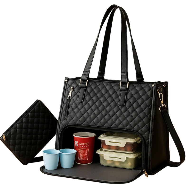 Abigail – 2-in-1 Tas met Rits, Verstelbare Band en Opbergvakken