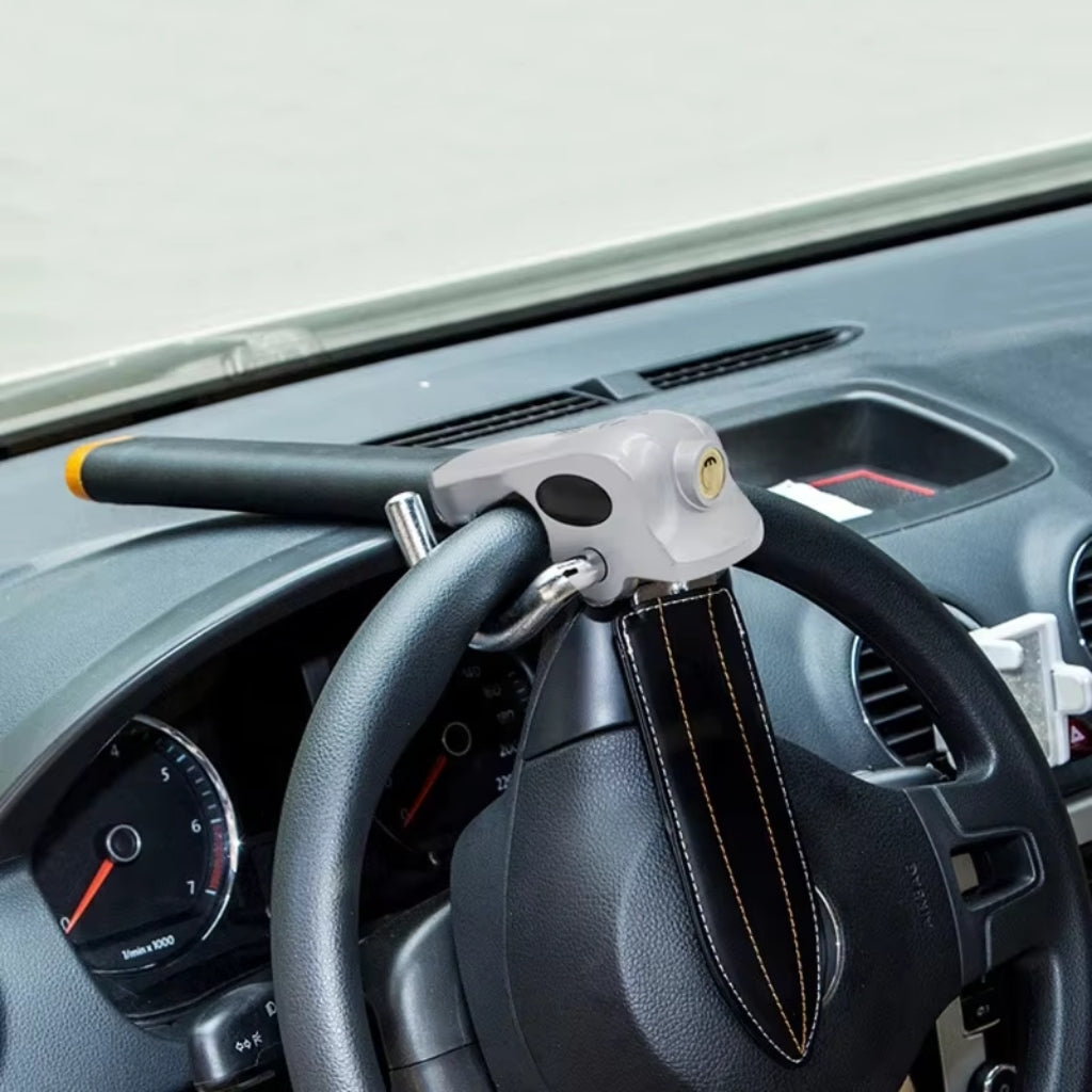 SafeGuard – Foldable steering wheel lock with triple alarm