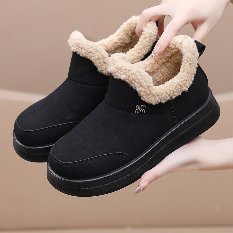 Violet - Round Toe Boots with Slip-On Design