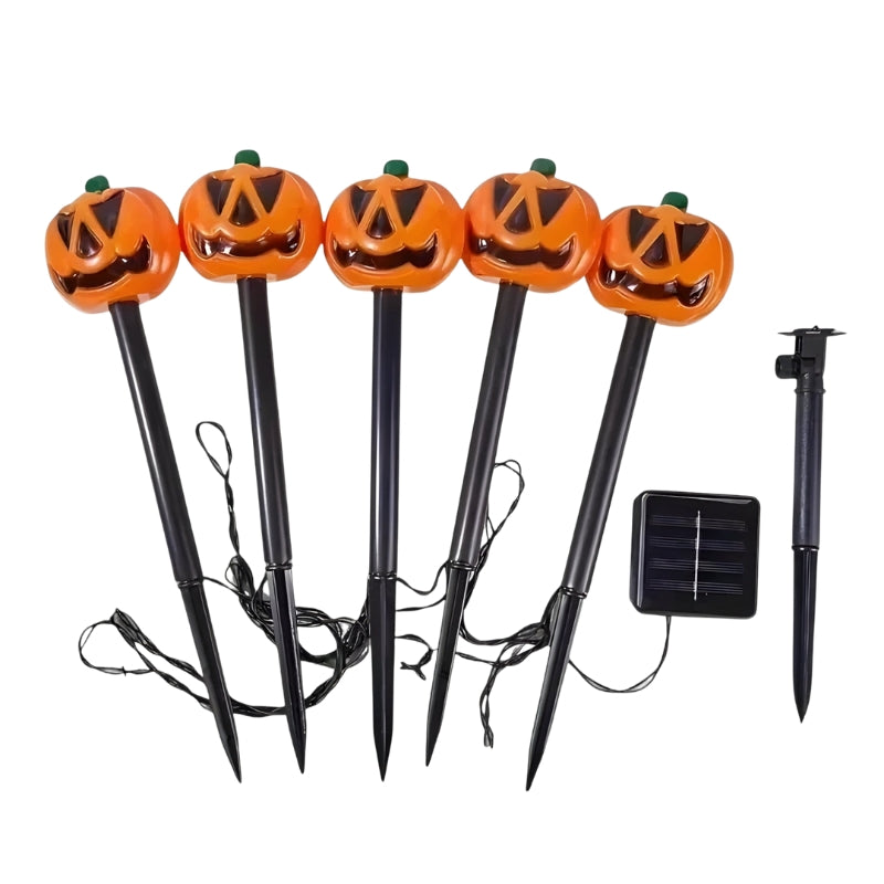 PumpkinGlow - Sada solárních světel na Halloween pro venkovní dekoraci