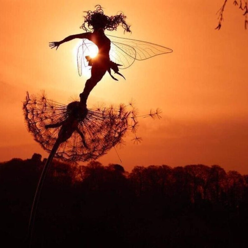 FairyBloom – Decorative Fairy Angel Figurines with Dandelion Design
