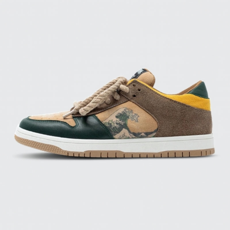 Mark - Adidași casual cu vârf rotund, slip-on și închidere cu șireturi