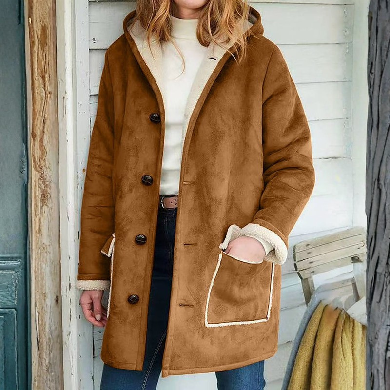 Bella - Manteau à manches longues avec fermeture à boutons