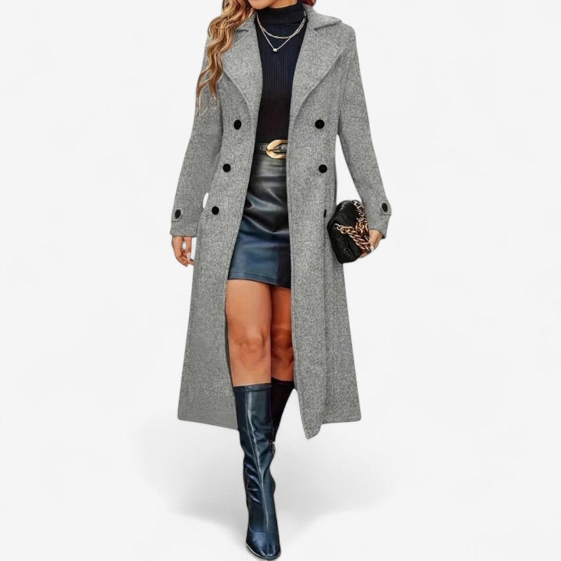 Elara – Manteau croisé à manches longues