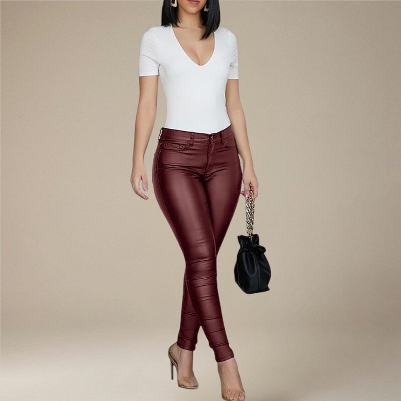 Elijah - High-Waisted Pants with Button Closure & Side Pockets | Structured Fit | Easy On/Off | Sizes S–3XL | Red, Blue, Black