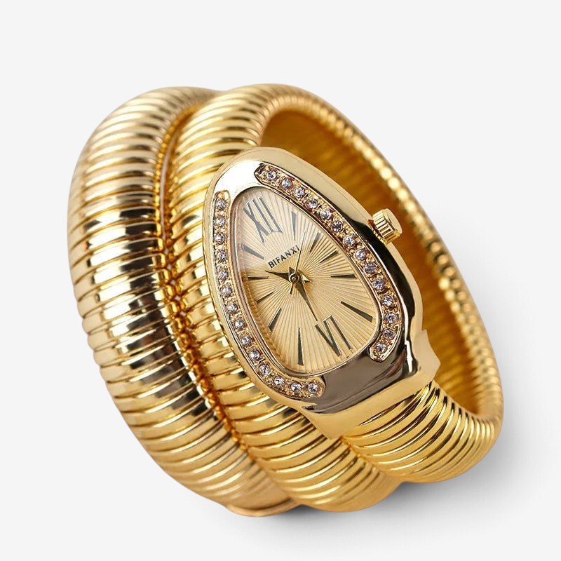 Wristelle – damski zegarek-bransoletka z motywem węża, zawijany, z mechanizmem kwarcowym