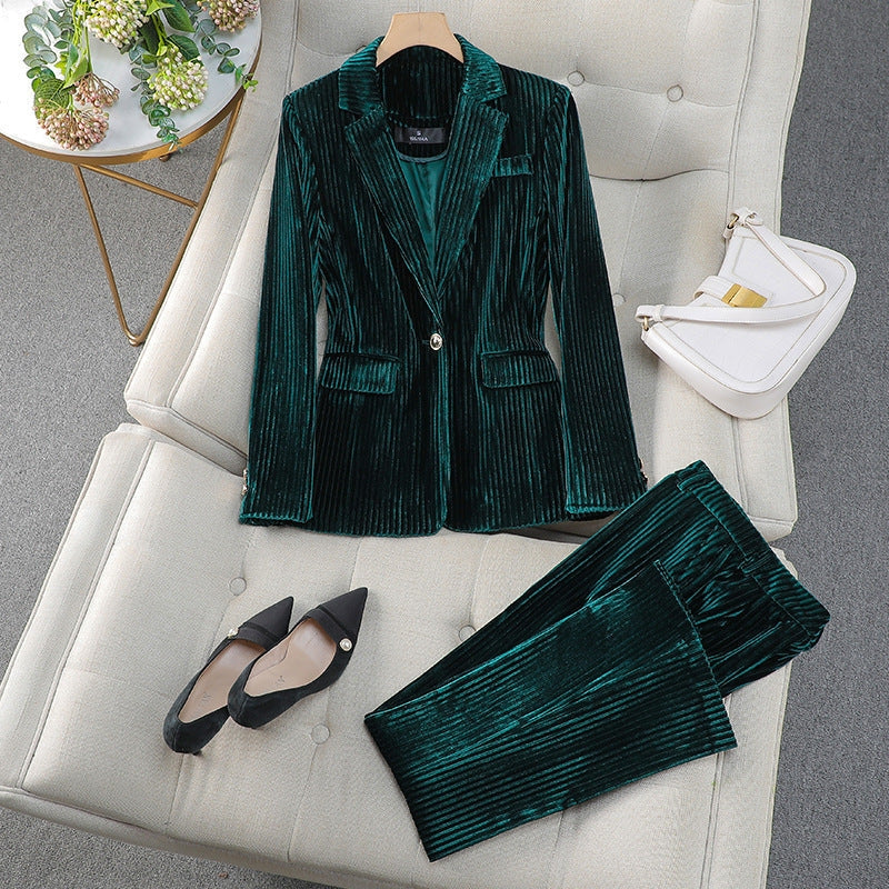 Ensemble blazer et pantalon femme