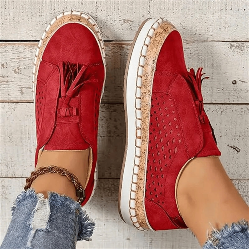 Chaussures plates décontractées pour femmes avec design antidérapant