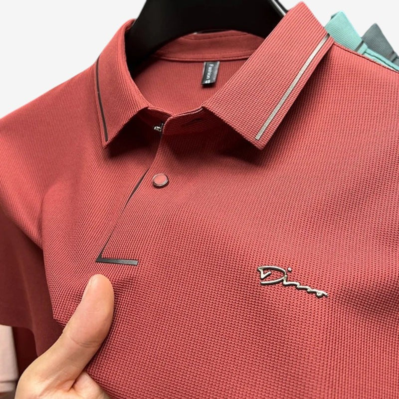 Logan – Polo à manches courtes imprimé avec col à boutons | Confort léger et ajusté | Style décontracté quotidien | Tailles M–4XL