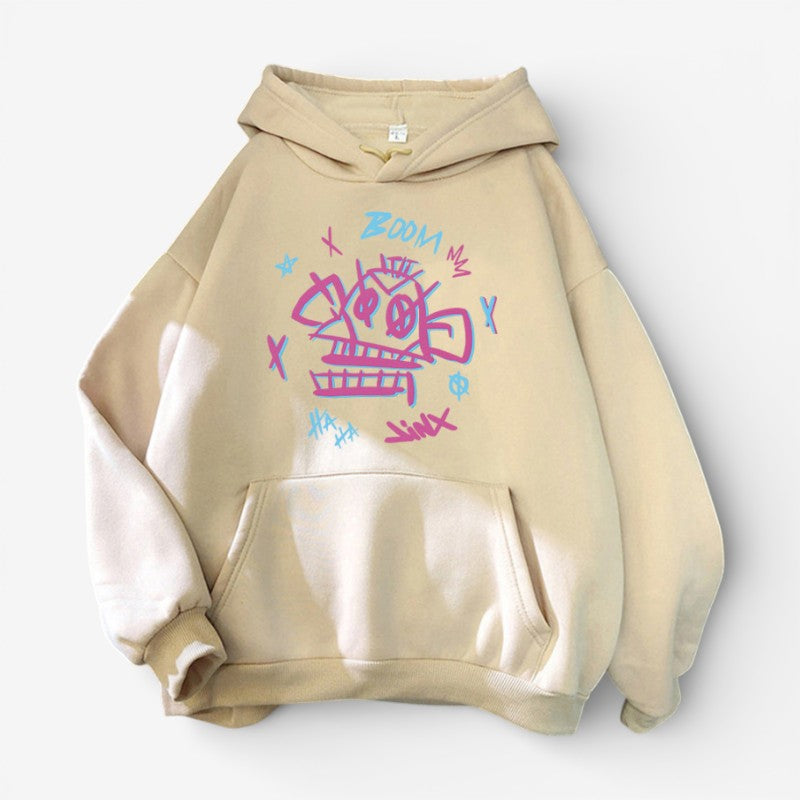 UrbanCore - Sweat à capuche à manches longues avec motif imprimé