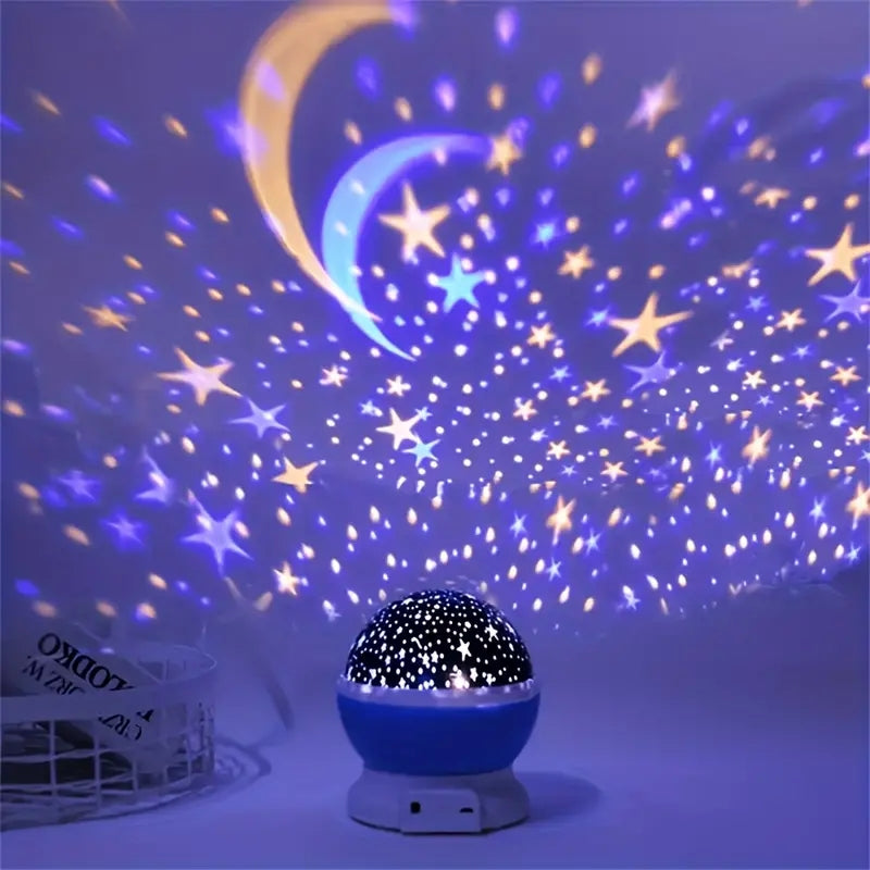 StarGlow – Projektor LED 2 w 1 z Gwiazdami, Obracający się i Regulowany