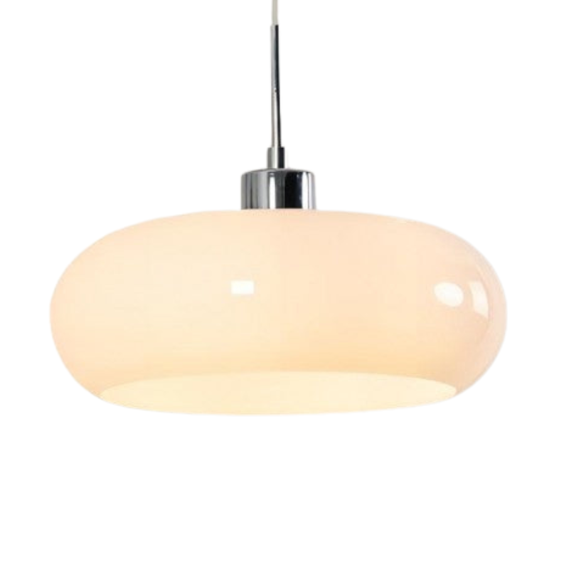 LumoSphere – Vintage Bauhaus Hanglamp met Gesculpteerde Glazen Kap