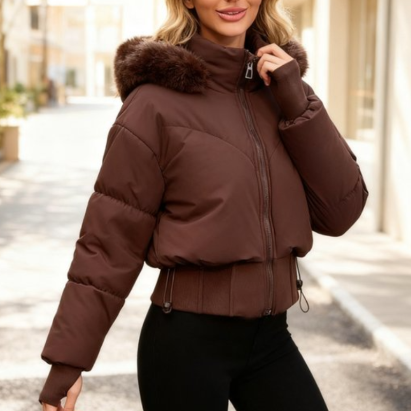 Virelle - Long sleeve padded jacket with zip closure