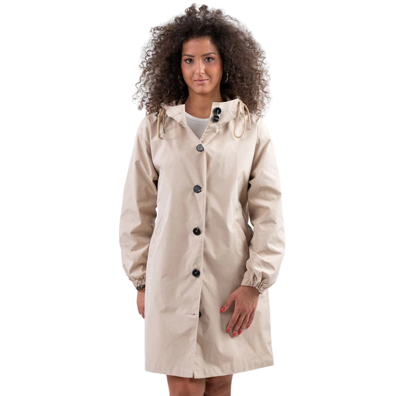 Brielle – Hooded Jacket with Button Closure and Pockets
