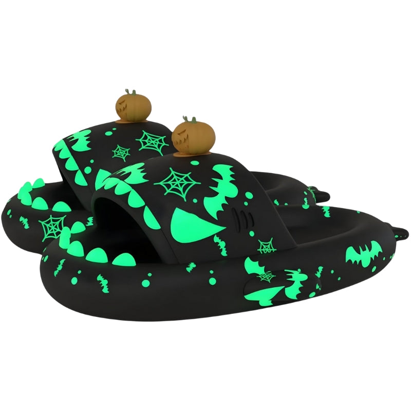 FestivaFeet – Pantofole moderne di Halloween a forma di zucca con suola leggera