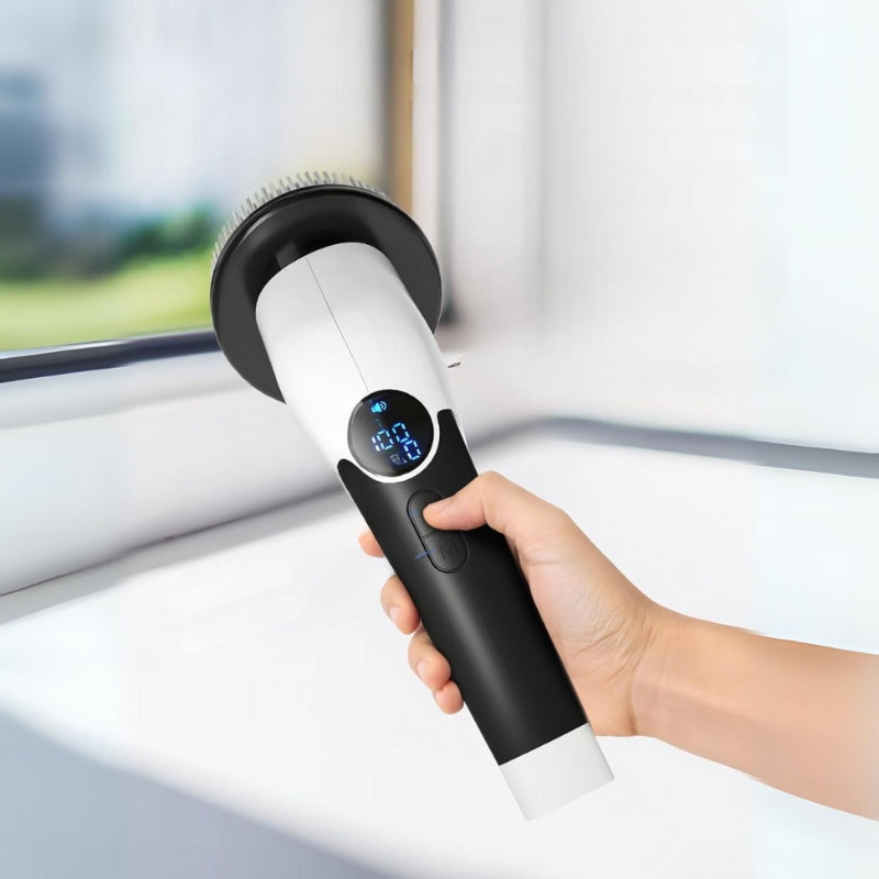 CleanMate – Reinigingsschrobber met Afneembaar Handvat en Oplaadbaar Ontwerp