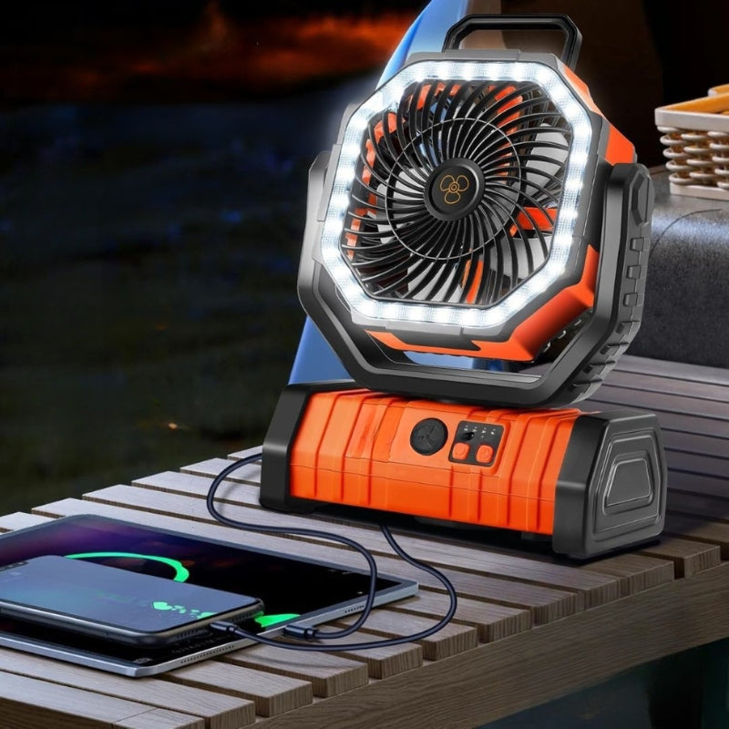 BreezeHub – Wentylator 3 w 1 z powerbankiem i światłem LED