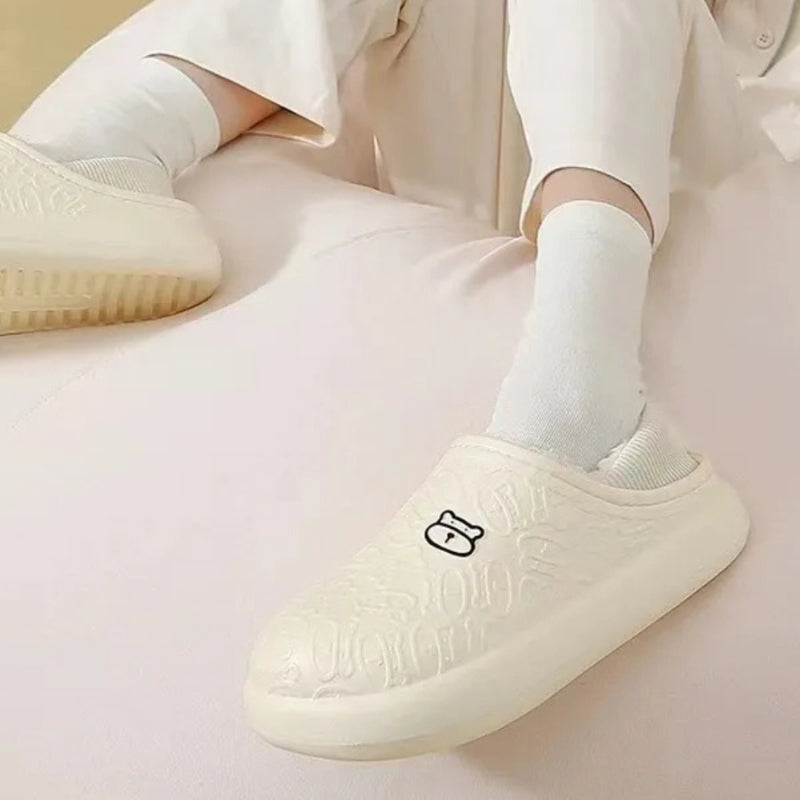 ComfyWalk - Papuče s kulatou špičkou a designem na nazutí