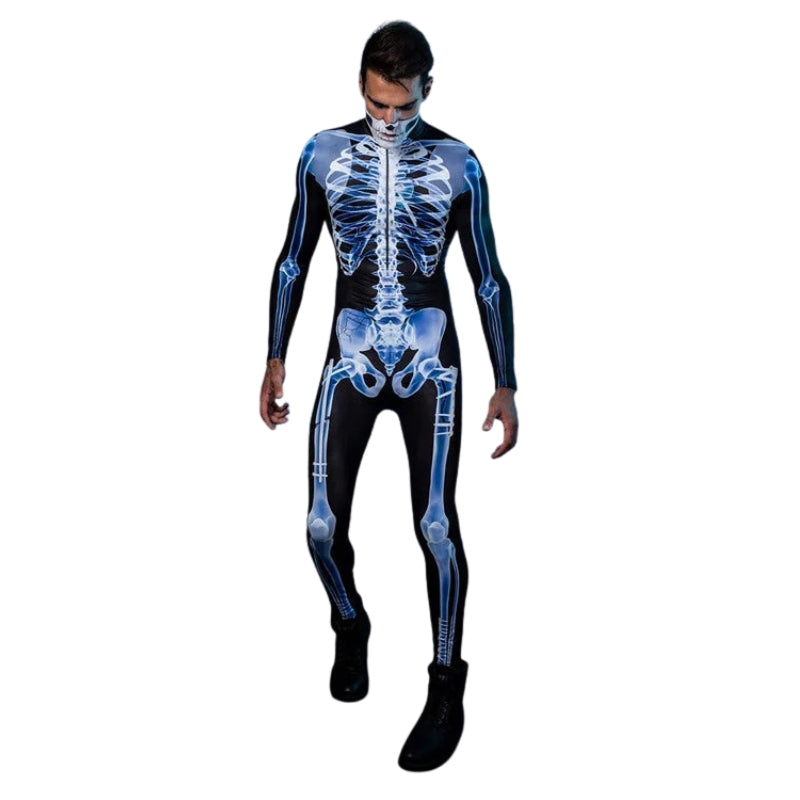 BoneFlex – Skeleton Bodysuit with X-Ray Print and Hidden Zipper