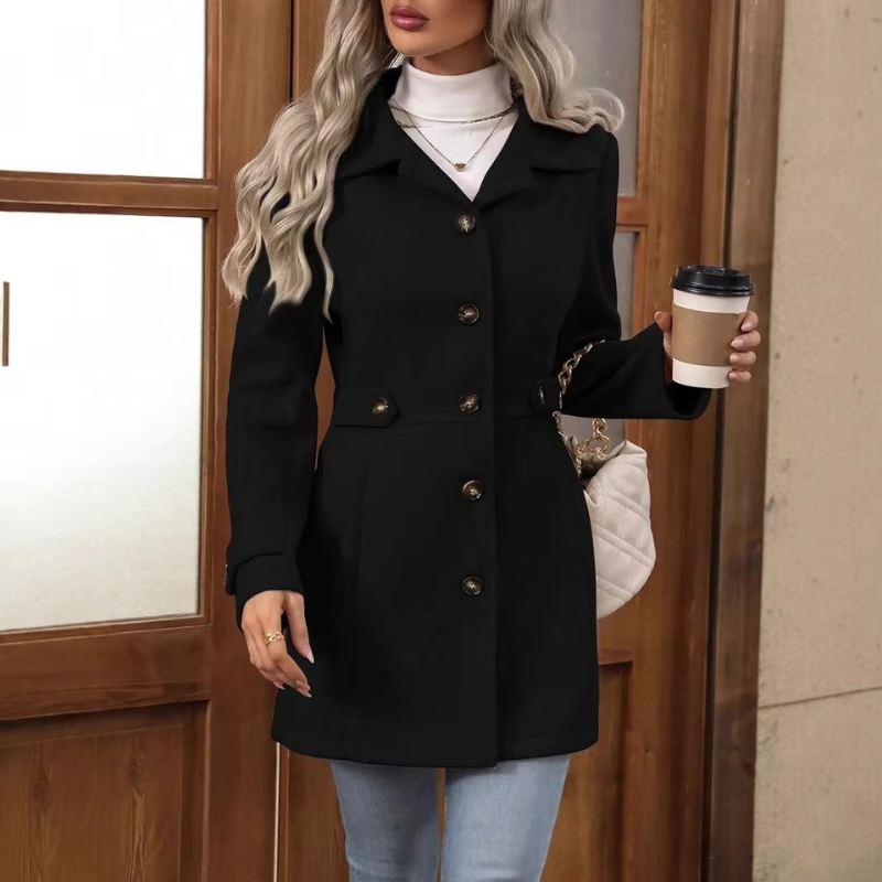 Magnolia - Cappotto a maniche lunghe con collo a risvolto