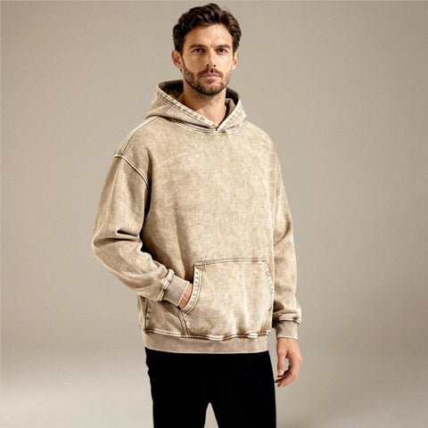Jasper – Long Sleeve Hoodie With Ribbed Cuff And Pockets