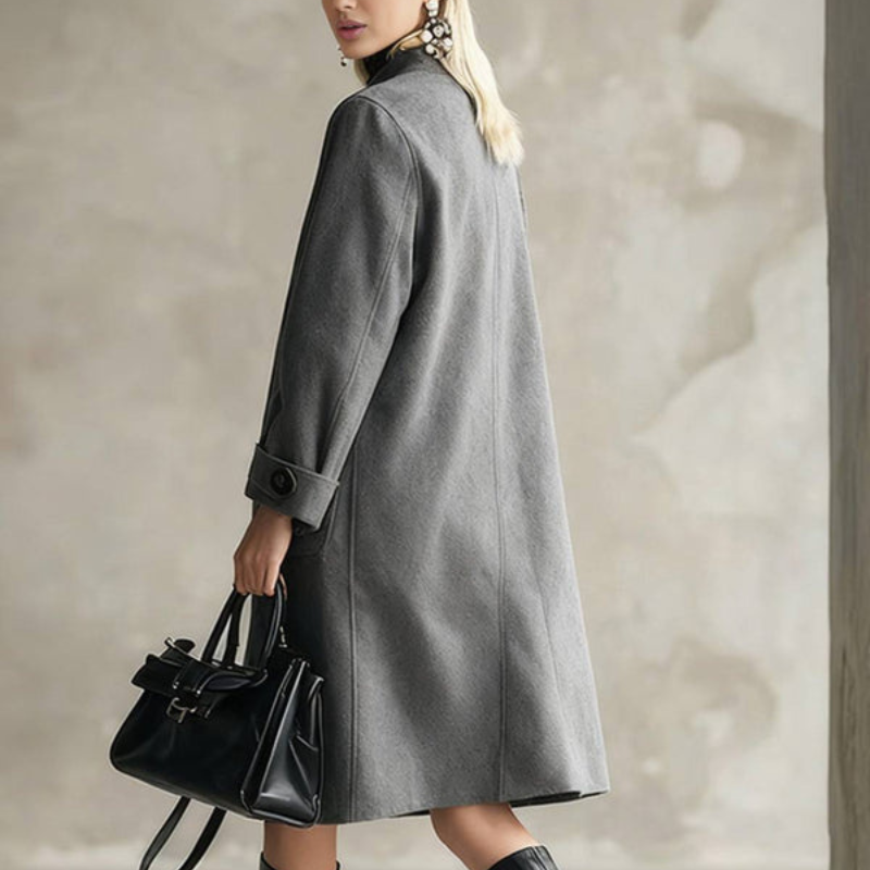 Florence – Manteau mi-long avec fermeture à boutons et poches