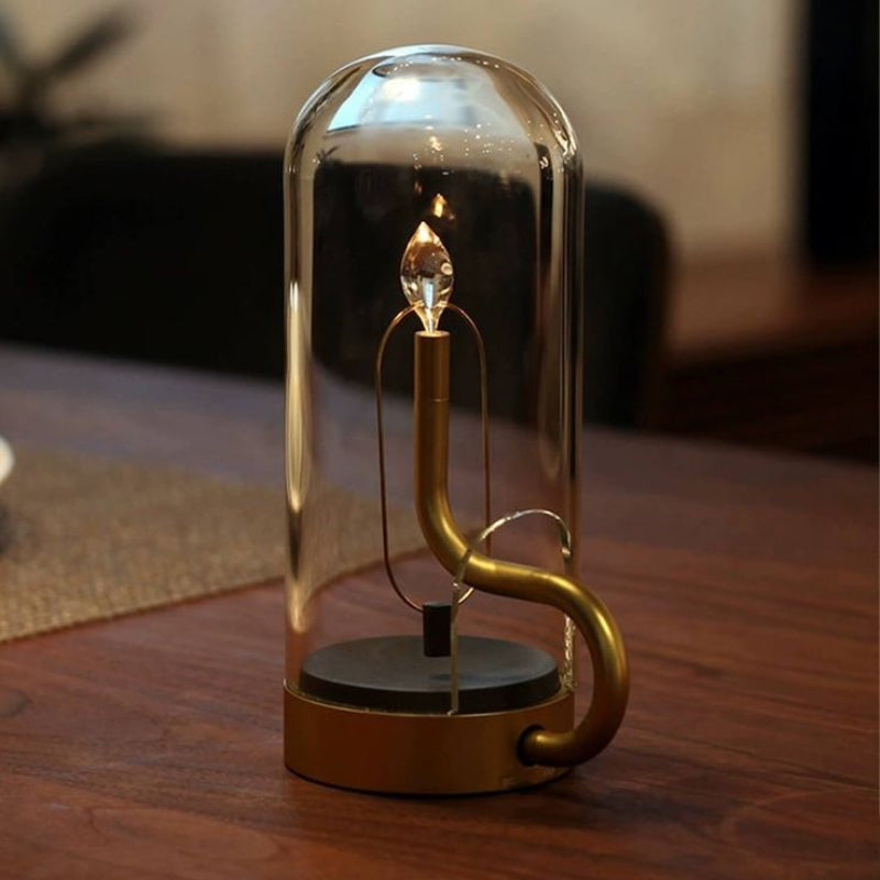 GlowDrop – LED Table Lamp with Water Drop Flame and Rechargeable Design