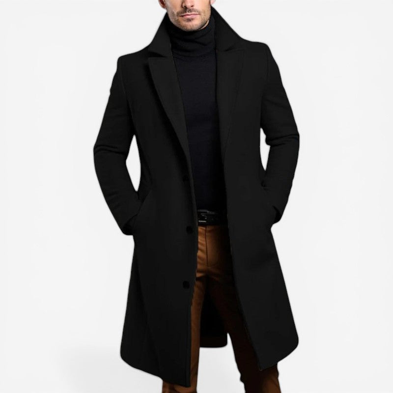 Men’s Notched-Collar Trench Coat