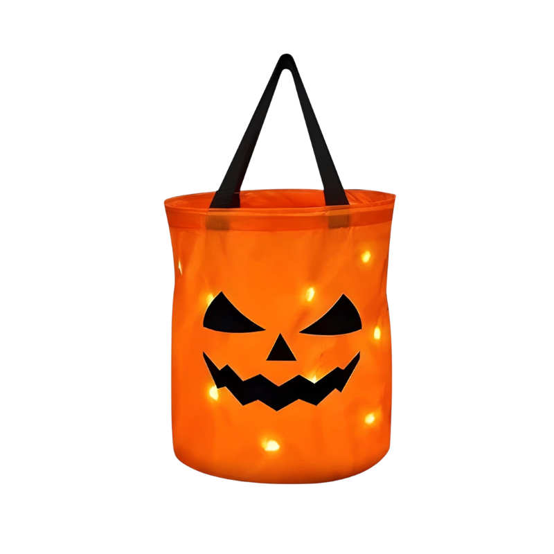 GlowTote – Coș LED pentru bomboane în formă de dovleac pentru decorațiuni de Halloween