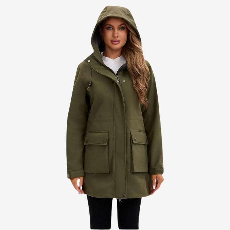 Freya – Long sleeve hooded zipper jacket with pockets