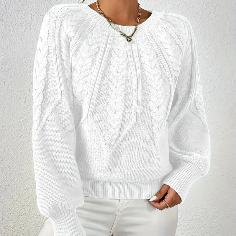 Freya - Long Sleeve Sweater with Crew Neck