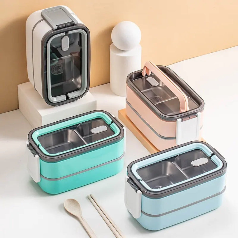 PackPal – Cutie de prânz Bento modernă cu design compact stratificat și spațiu generos de depozitare pentru alimente