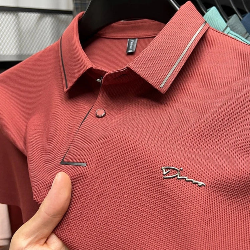 Logan – Polo à manches courtes imprimé avec col à boutons | Confort léger et ajusté | Style décontracté quotidien | Tailles M–4XL