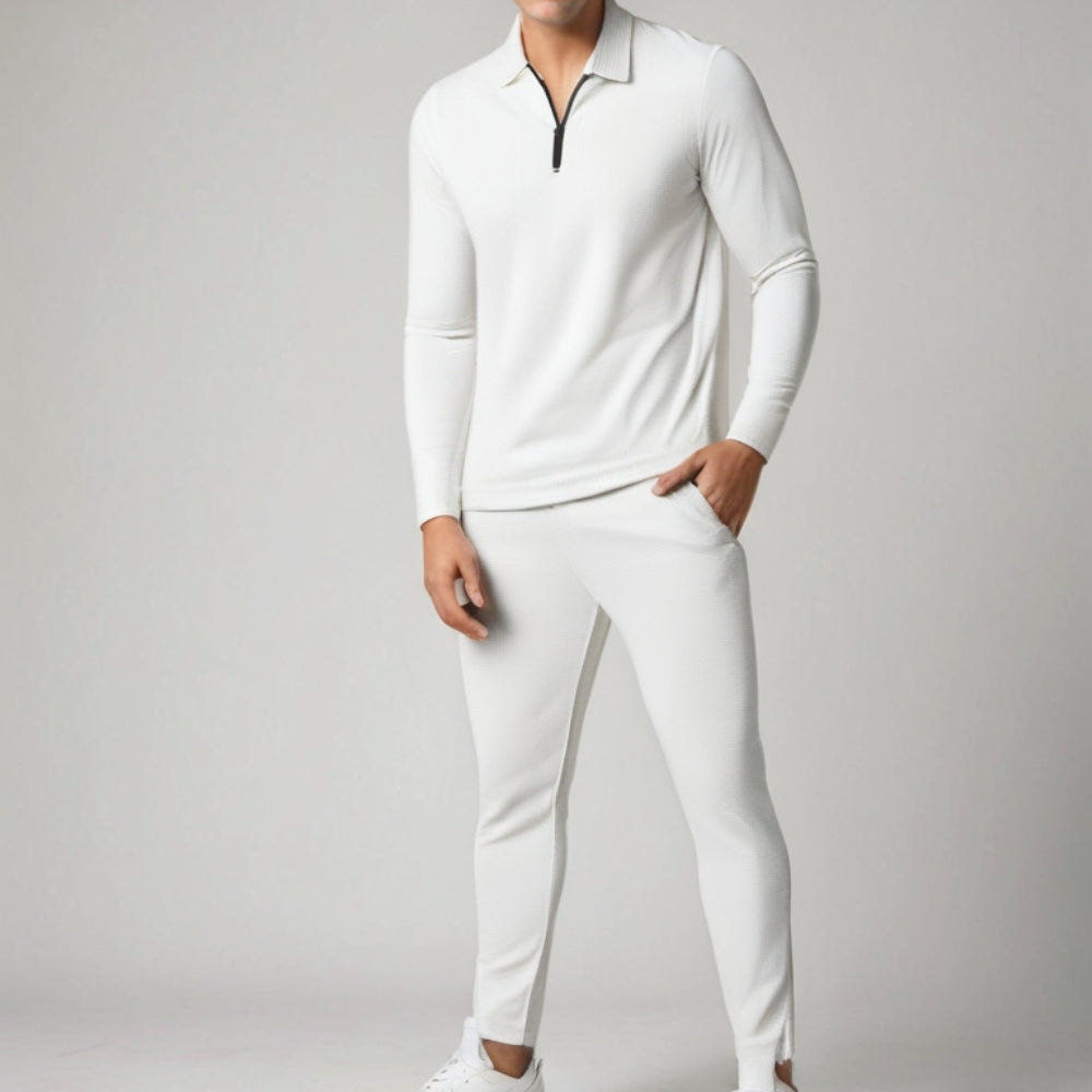 Zayden - Modern tracksuit with zip top and elastic waist pants