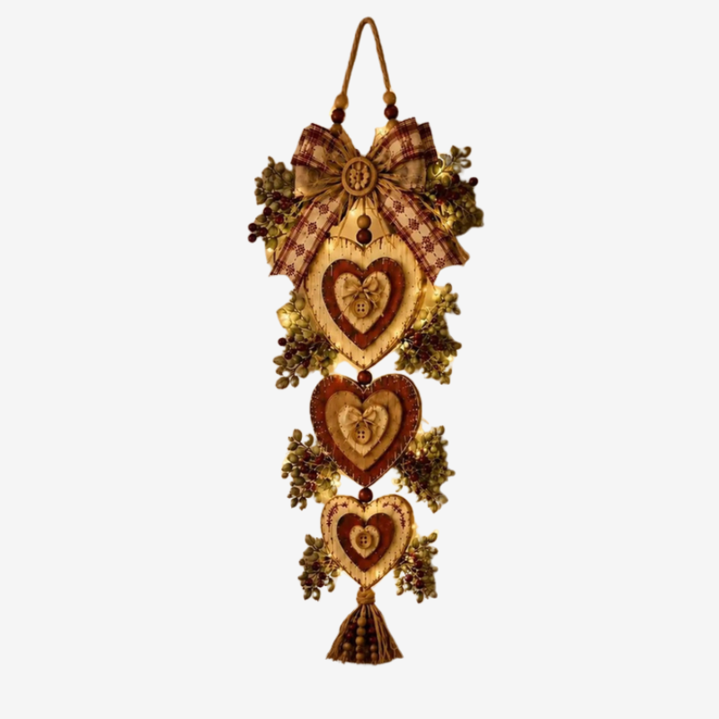 Colgante de pared en forma de corazón Heartbeam - Diseño vintage