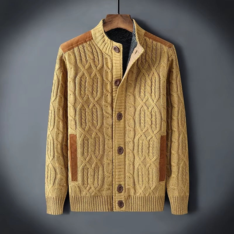 Franco - Cardigan zippé à manches longues avec poches latérales