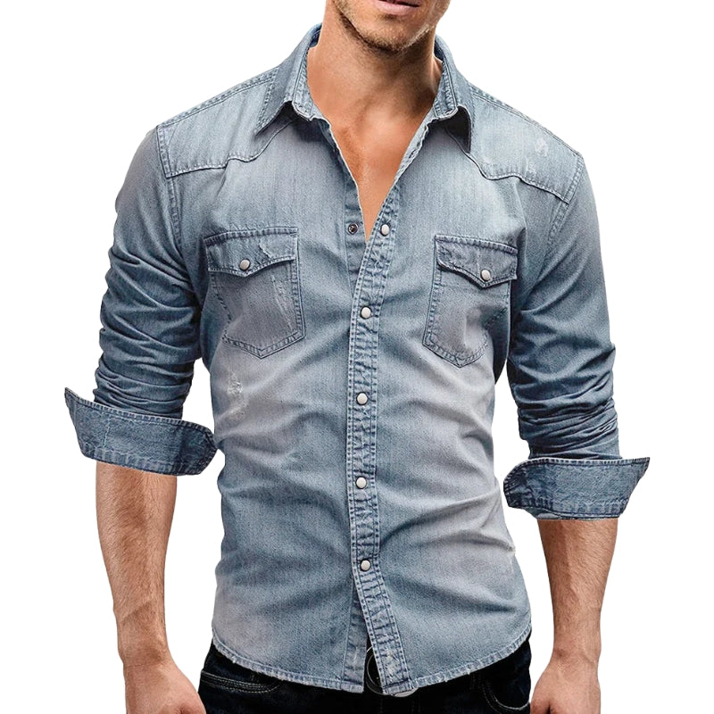 Christopher – Camicia Classica con Tasche sul Petto e Colletto Risvoltato