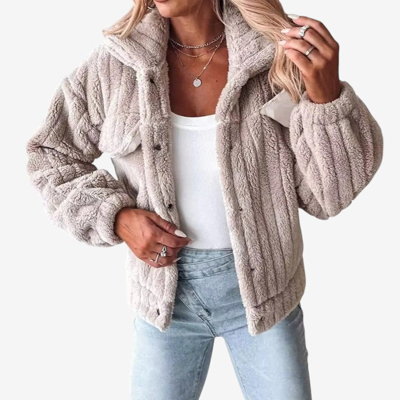 Rylee – Long Sleeve Jacket with Buttons and Chest Pockets