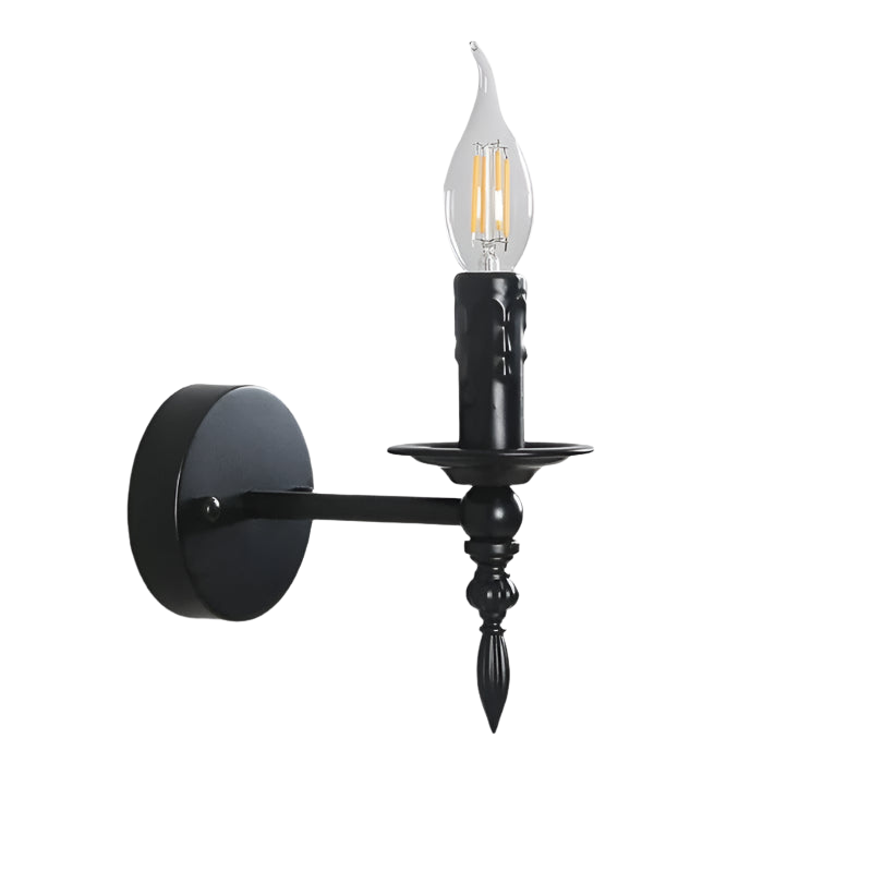 NoirGlow – Applique murale en forme de bougie avec design classique